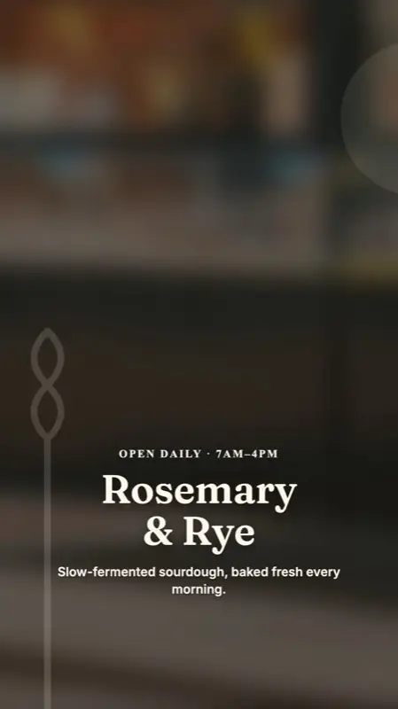Promo video · MP4 — Rosemary & Rye